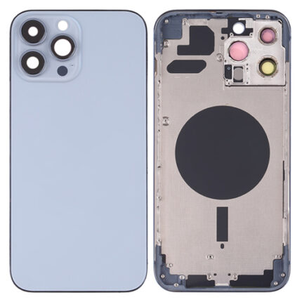 BACK COVER + FRAME IPHONE 13 PRO MAX AZZURRA