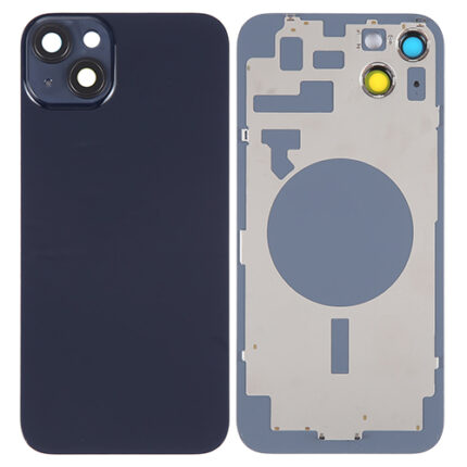 BACK COVER IPHONE 14 PLUS BIG HOLE NERA (CON VETRO FOTOCAMERA)
