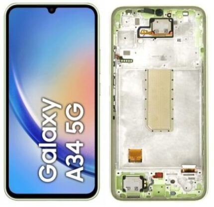 LCD SAMSUNG A34 5G A346B LIGHT GREEN SERVICE PACK