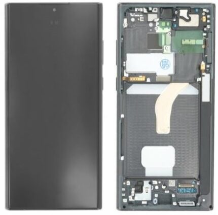 LCD SAMSUNG S22 ULTRA S908 BLACK SERVICE PACK