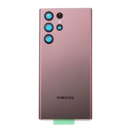 BACK COVER SAMSUNG S22 ULTRA 5G S908 BORGOGNA (CON VETRO FOTOCAMERA)
