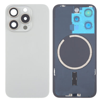 BACK COVER IPHONE 15 PRO TITANIO NATURALE (CON VETRO FOTOCAMERA)