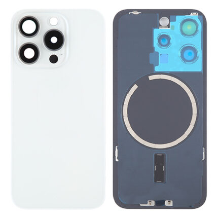 BACK COVER IPHONE 15 PRO BIANCO (CON VETRO FOTOCAMERA)