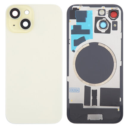 BACK COVER + VETRO FOTOCAMERA IPHONE 15 GIALLO