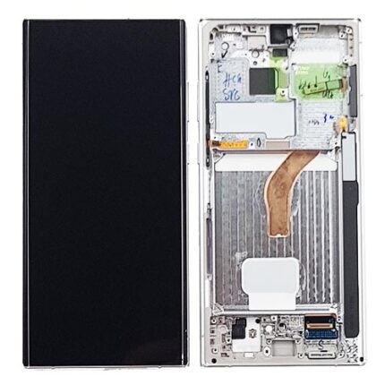LCD SAMSUNG S22 ULTRA S908 BIANCO SERVICE PACK
