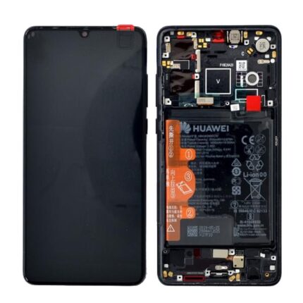 LCD HUAWEI P30 BLACK SERVICE PACK CON FRAME