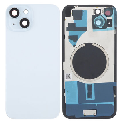 BACK COVER + VETRO FOTOCAMERA IPHONE 15 PLUS BLU