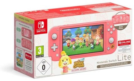 NINTENDO SWITCH LITE ANIMAL CROSSING PINK