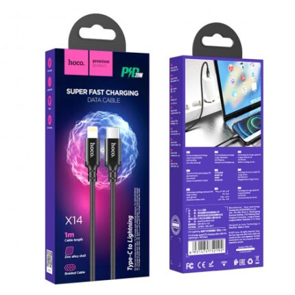 CAVO HOCO X14 TYPE-C TO LIGHTNING 20W BLACK 1M