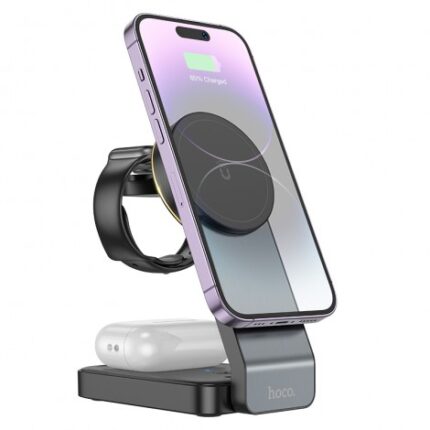 ALIMENTATORE HOCO CQ3 WIRELESS 3 IN 1 BLACK