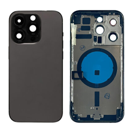 BACK COVER + FRAME IPHONE 14 PRO MAX BIG HOLE NERA