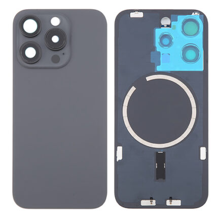 BACK COVER IPHONE 16 PRO TITANIO NERO (CON VETRO FOTOCAMERA)