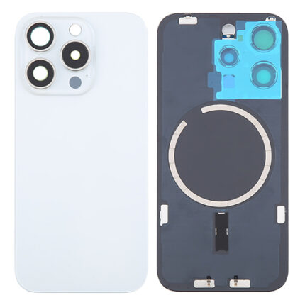 BACK COVER IPHONE 16 PRO MAX TITANIO BIANCO (CON VETRO FOTOCAMERA)