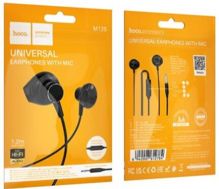 CUFFIE HOCO M125 3.5MM BLACK