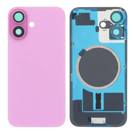 BACK COVER IPHONE 16 ROSA (CON VETRO FOTOCAMERA)