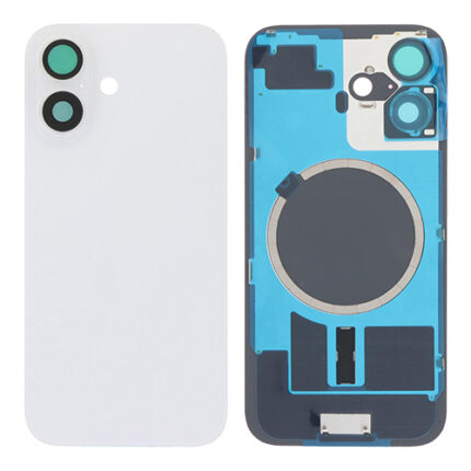 BACK COVER IPHONE 16 BIANCA (CON VETRO FOTOCAMERA)