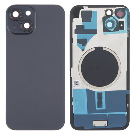 BACK COVER + VETRO FOTOCAMERA IPHONE 15 PLUS NERO