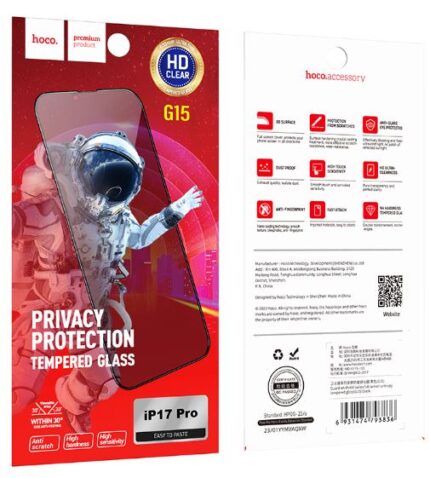 PELLICOLA VETRO PRIVACY HOCO G15 IPHONE 17 PRO