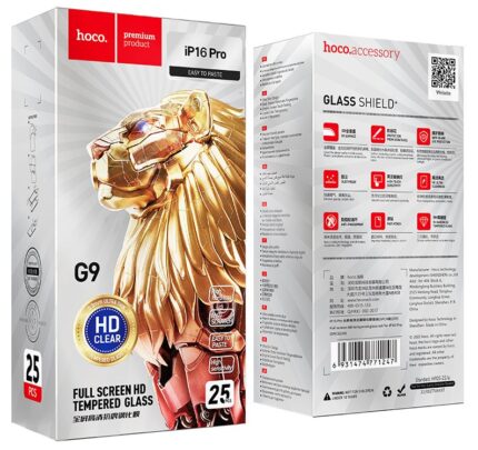 PELLICOLA VETRO HOCO G9 IPHONE 16 PRO/ 17 - SET 25 pz