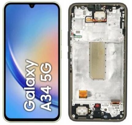 LCD SAMSUNG A34 5G A346B BLACK SERVICE PACK - FRAME ASSEMBLATO